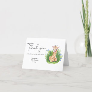 Giraffe - vielen Dank für Ihre Babydusche Dankeskarte