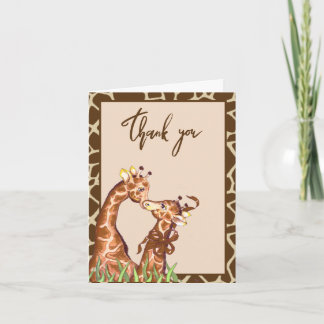 Giraffe Vielen Dank Hinweis Dankeskarte