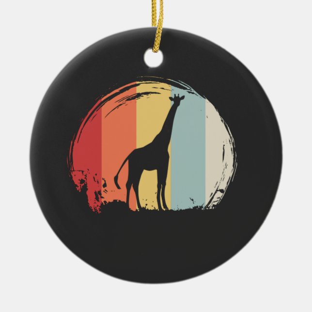 Giraffe Vintag Keramik Ornament (Vorne)