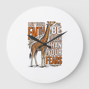 Giraffe Vintage Inspirations-Shirt-Design_1 Große Wanduhr