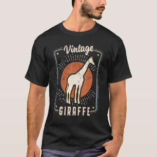 Giraffe Vintage Retro Klassisches Tier Liebe 1 T-Shirt