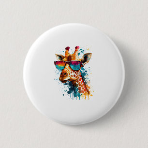 Giraffe Vintage Sonnenbrille Funny African Animal Button