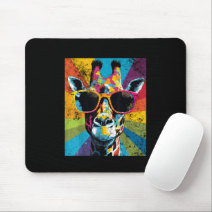 Giraffe Vintage Sonnenbrille Funny African Animal Mousepad