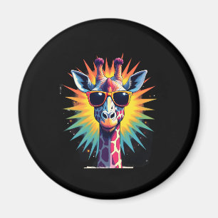 Giraffe Vintage-Sonnenbrille Lustiges Afrikanische Magnet