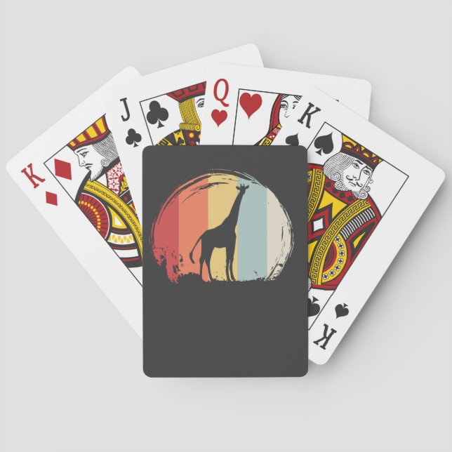 Giraffe Vintage Spielkarten (Rückseite)