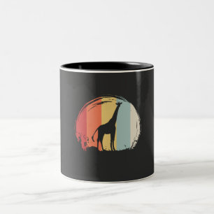 Giraffe Vintage Zweifarbige Tasse