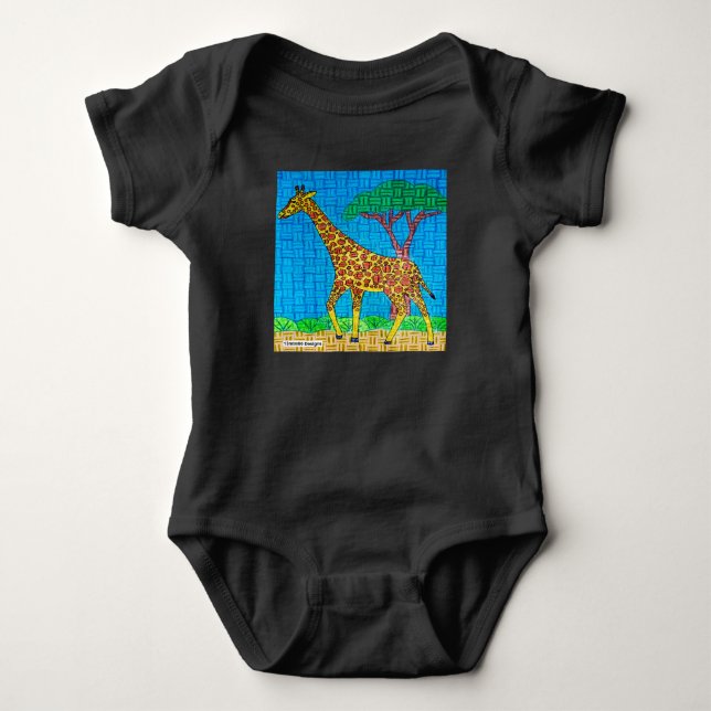 Giraffe (vivid) - Baby Bodysuit Strampler (Vorderseite)