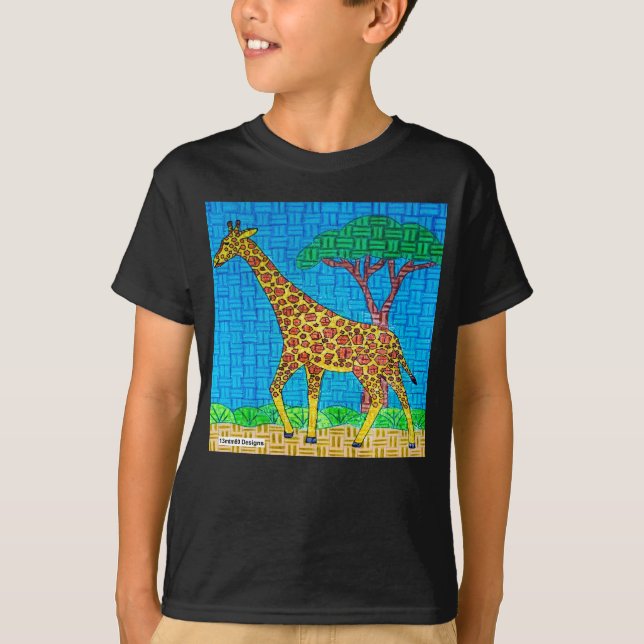 Giraffe (vivid) - Boy's Basic T - Shirt (Vorderseite)