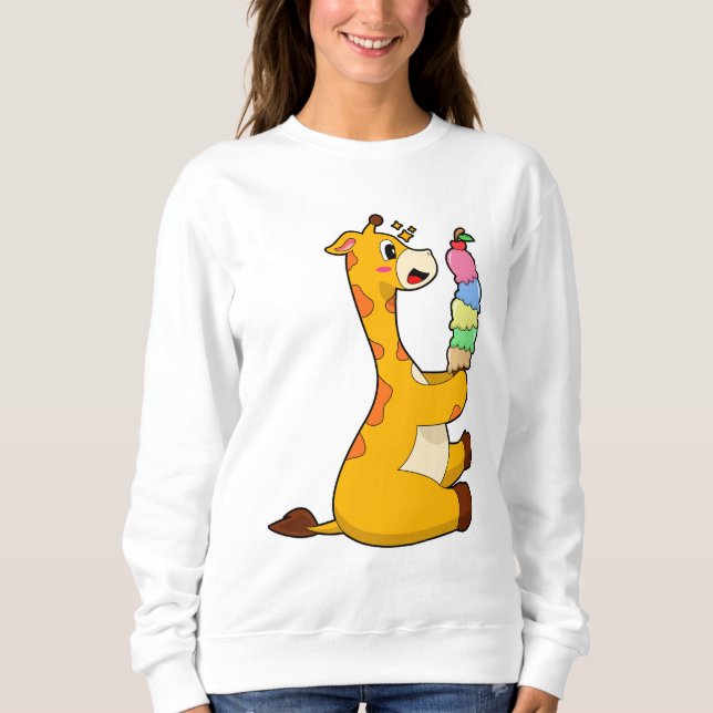 Giraffe Waffeleis Sweatshirt (Vorderseite)
