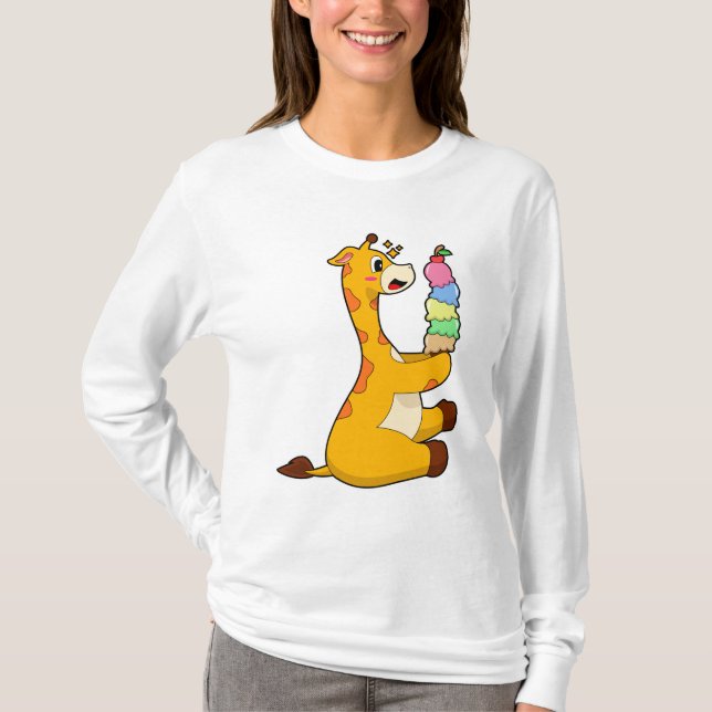 Giraffe Waffeleis T-Shirt (Vorderseite)