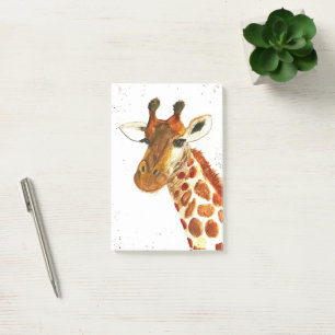 Giraffe Wasserfarbe Tiere Safari Afrikanischer Dsc Post-it Klebezettel