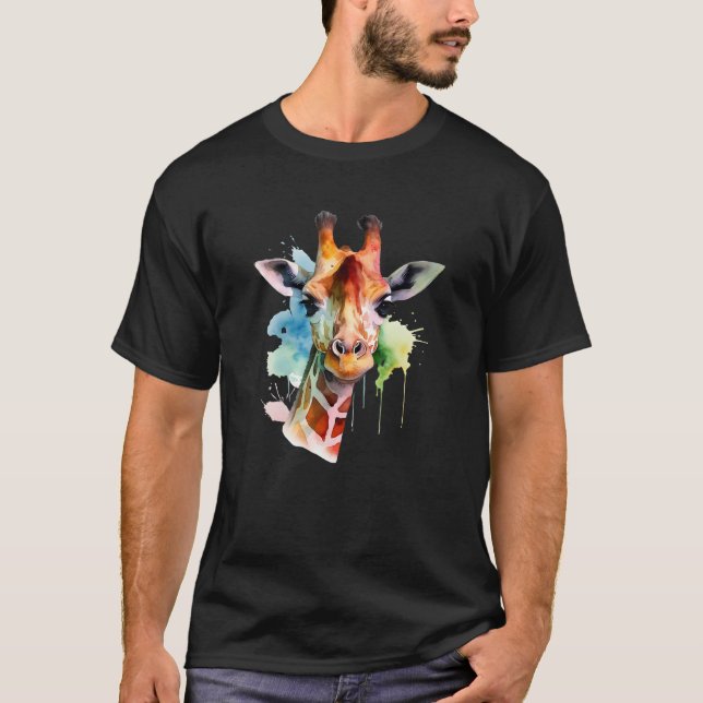 Giraffe Watercolor T-Shirt (Vorderseite)