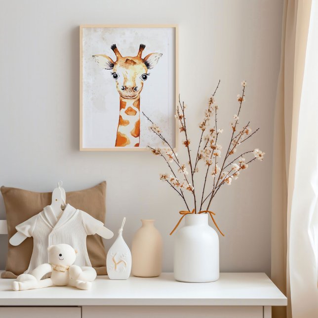 Giraffe Watercolor Wall Art Kinderzimmer Deco Poster (Von Creator hochgeladen)