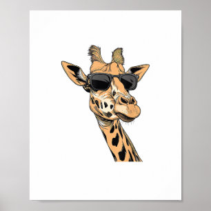 Giraffe Wearing-Sonnenbrille Poster