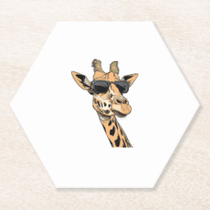 Giraffe Wearing-Sonnenbrille Untersetzer