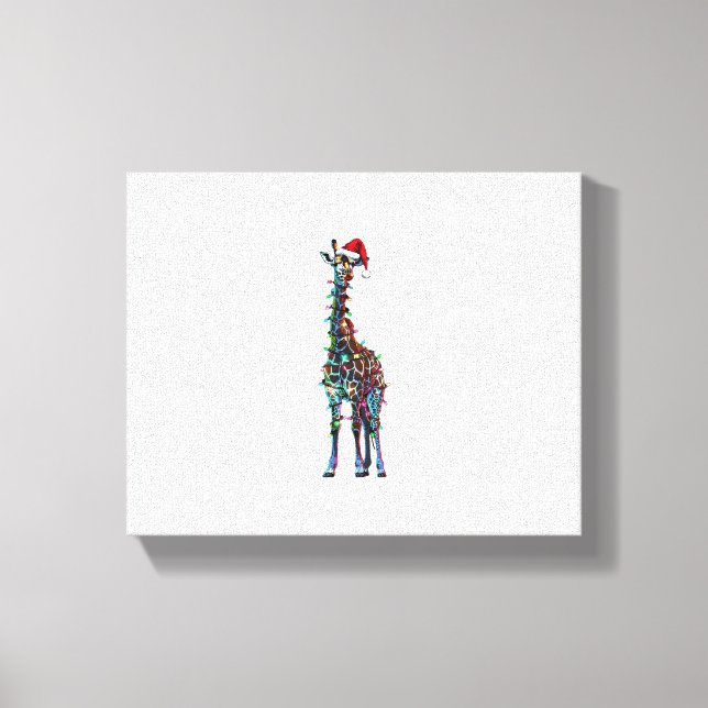 Giraffe Weihnachten _1 Leinwanddruck (Vorderseite)