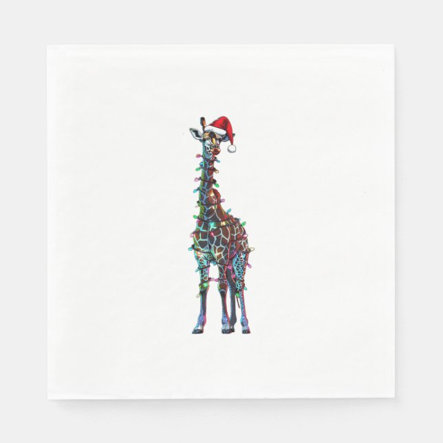 Giraffe Weihnachten _1 Serviette (Vorderseite)