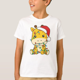 Giraffe Weihnachts-Wintertiere Feiertage Giraffen T-Shirt