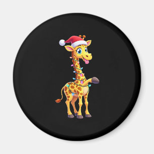 Giraffe Weihnachtsbeleuchtung Lustiger Weihnachtsm Magnet