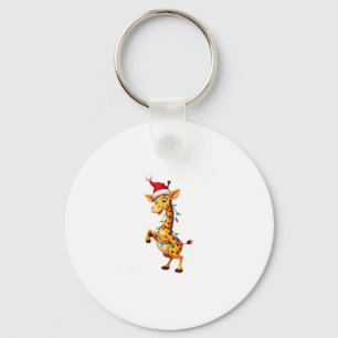 Giraffe Weihnachtsbeleuchtung Lustiger Weihnachtsm Schlüsselanhänger