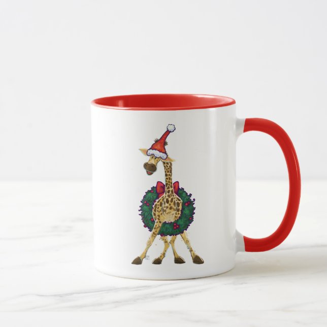 Giraffe Weihnachtszeit-Tasse Tasse (Rechts)