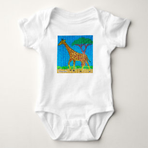 Giraffe (weiß) - Baby Bodysuit Strampler