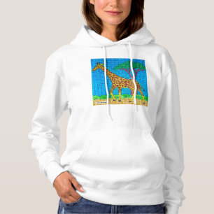 Giraffe (weiß) - Hoodie für Damen