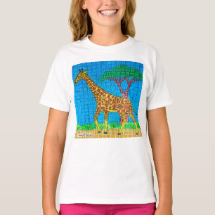 Giraffe (weiß) - T - Shirt für Mädchen