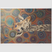 Giraffe Whimsical Lifelike Decoupage