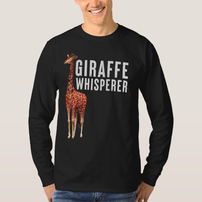 Giraffe Whisperer Süße Tier Zitat Kunstdesign T-Shirt (Vorderseite)