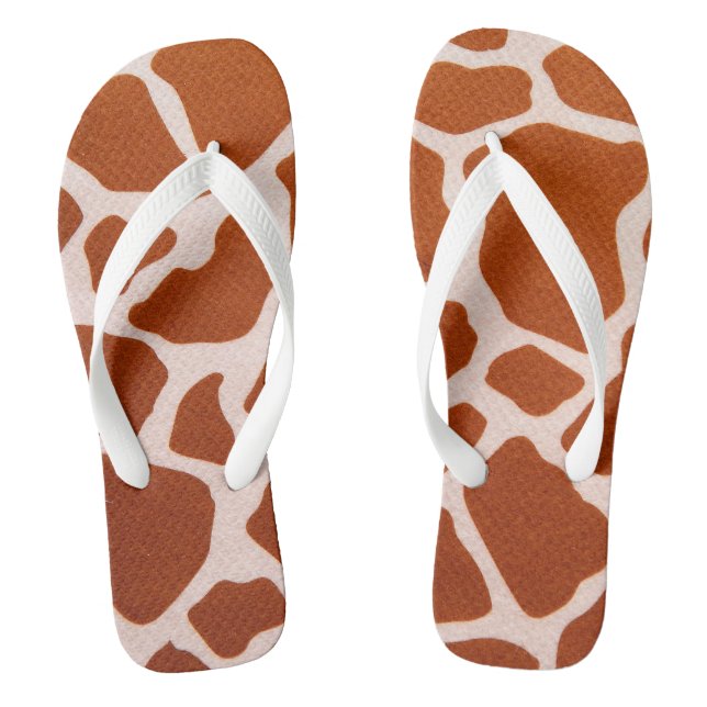Giraffe-Wild-Print Flip Flops (Fußbett)