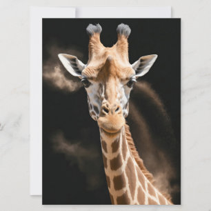 Giraffe Wild Tier Elegante Kunst, Dichtung und Mus Karte