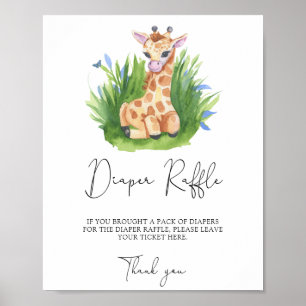 Giraffe - Windelverlosung Poster