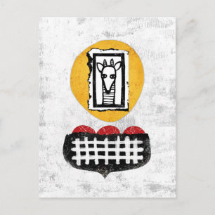 Giraffe wird, wenn Sie Postkarte