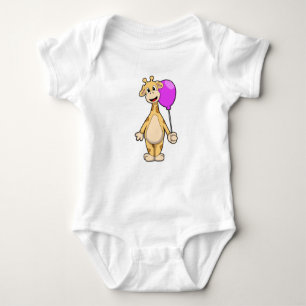 Giraffe with Balloon Baby Strampler