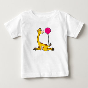 Giraffe with Balloon Baby T-shirt