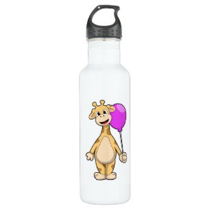 Giraffe with Balloon Edelstahlflasche