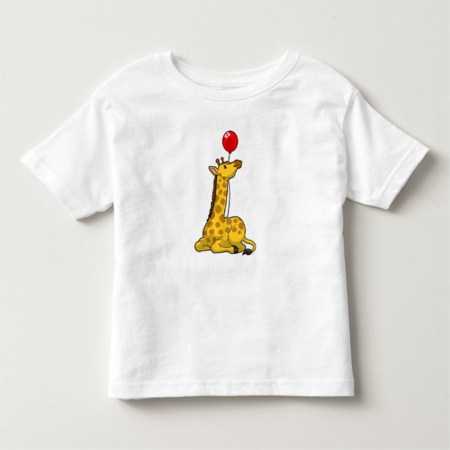 Giraffe with Balloon Kleinkind T-shirt (Vorderseite)