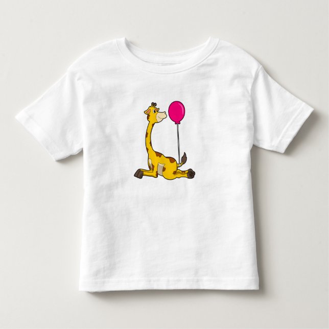 Giraffe with Balloon Kleinkind T-shirt (Vorderseite)