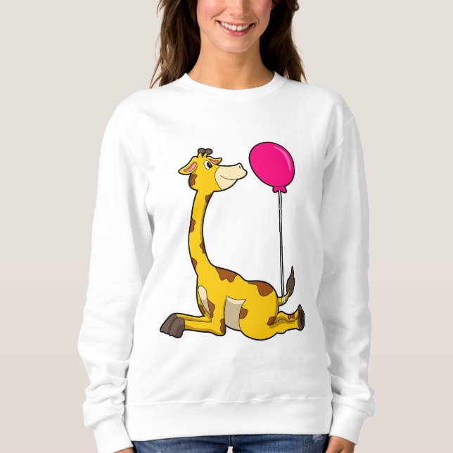 Giraffe with Balloon Sweatshirt (Vorderseite)