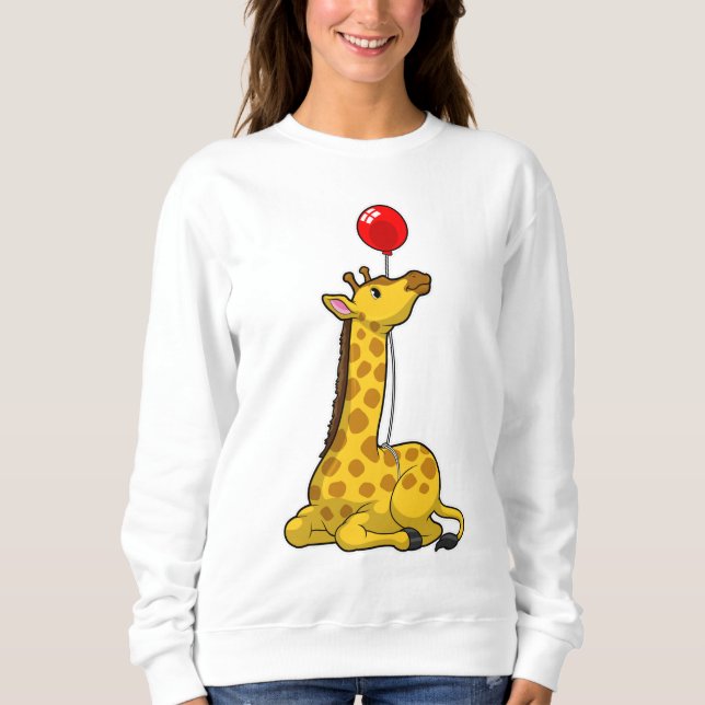 Giraffe with Balloon Sweatshirt (Vorderseite)