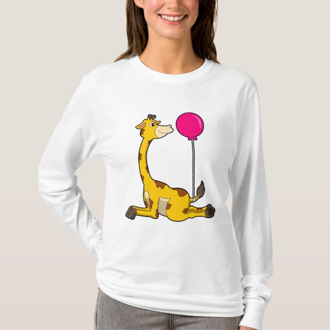 Giraffe with Balloon T-Shirt (Vorderseite)