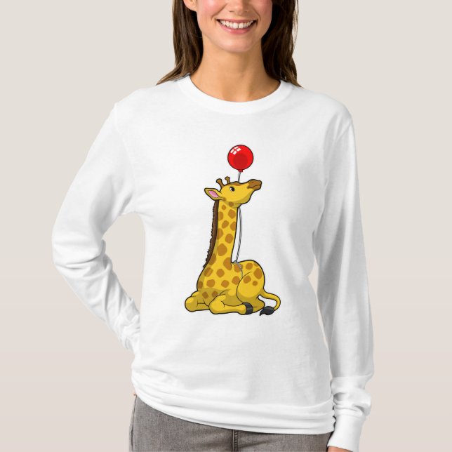 Giraffe with Balloon T-Shirt (Vorderseite)