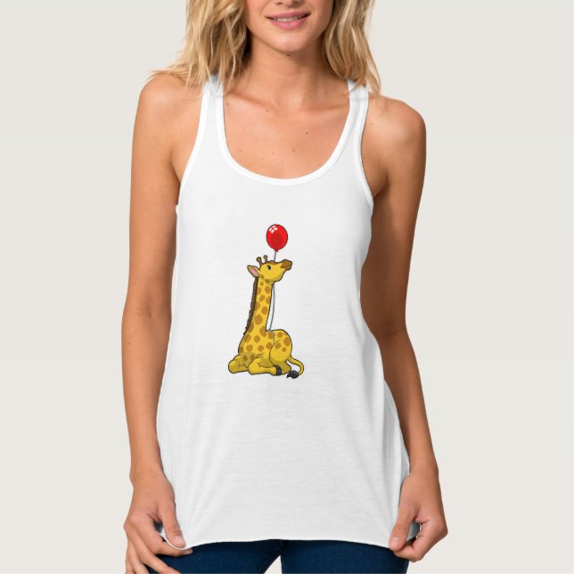 Giraffe with Balloon Tank Top (Vorderseite)