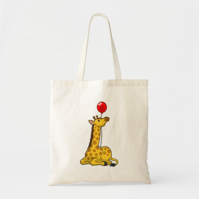 Giraffe with Balloon Tragetasche (Vorne)