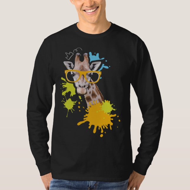 Giraffe with Glasses I Animal  I Giraffes T-Shirt (Vorderseite)