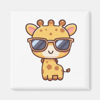 Giraffe with sunglasses magnet