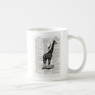 Giraffe Wörterbuchkunst Tasse