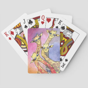 Giraffe Wtercolor Funny Animal Spielkarten