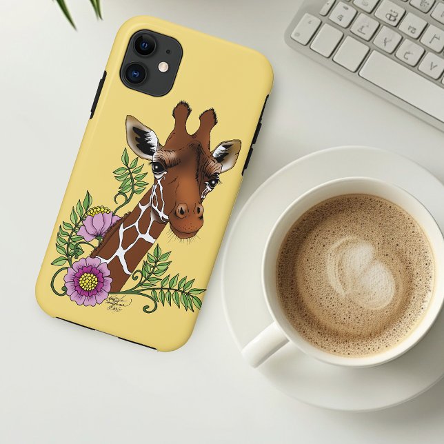Giraffe Yellow Portrait-Blume Case-Mate iPhone Hülle (Von Creator hochgeladen)